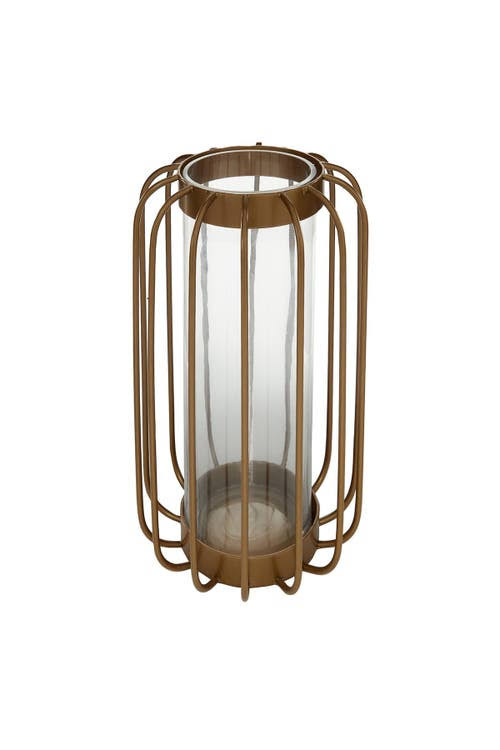 Gold Metal and Glass Vase X11466