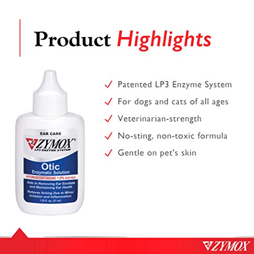 1.25oz Otic Enzymatic Solution with 1% Hydrocortisone D543