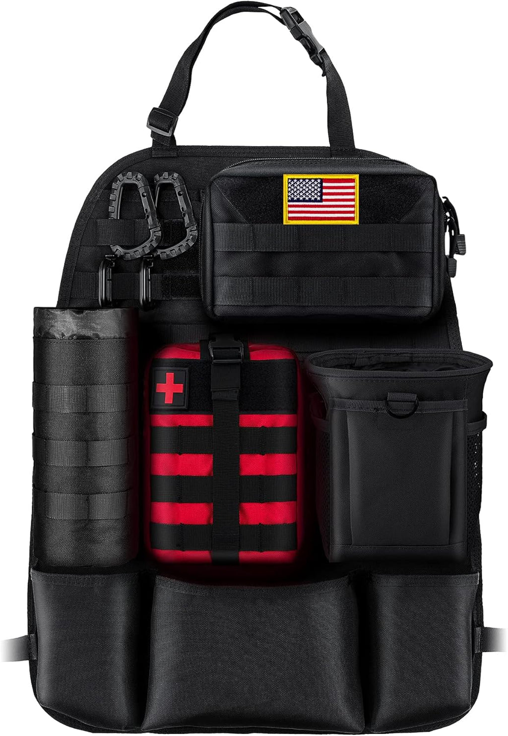 Car Seat Back Organizer with 4 Molle Pouches W969