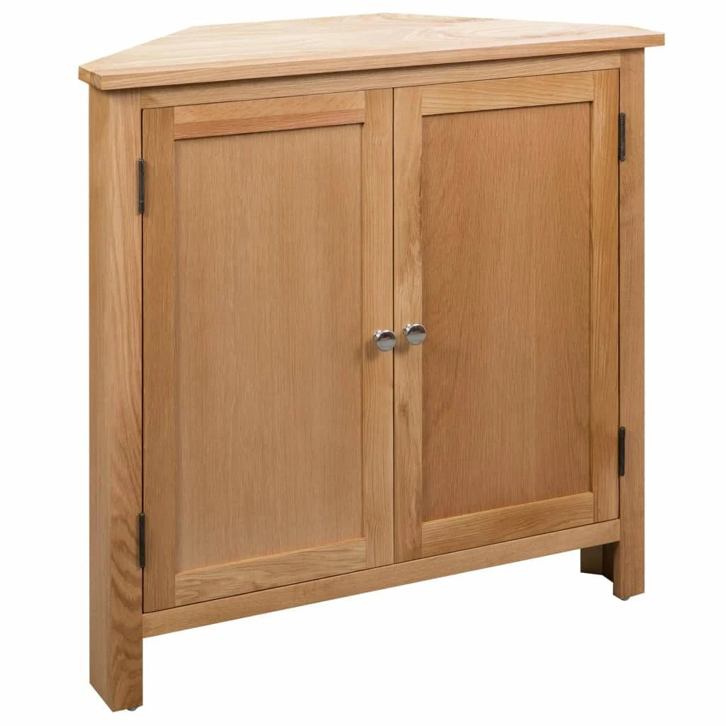 Solid Oak Wood Corner Cabinet Y5414
