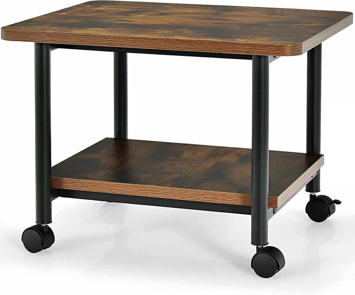 3-Tier Adjustable Printer Stand with 2 Storage Shelves F94752