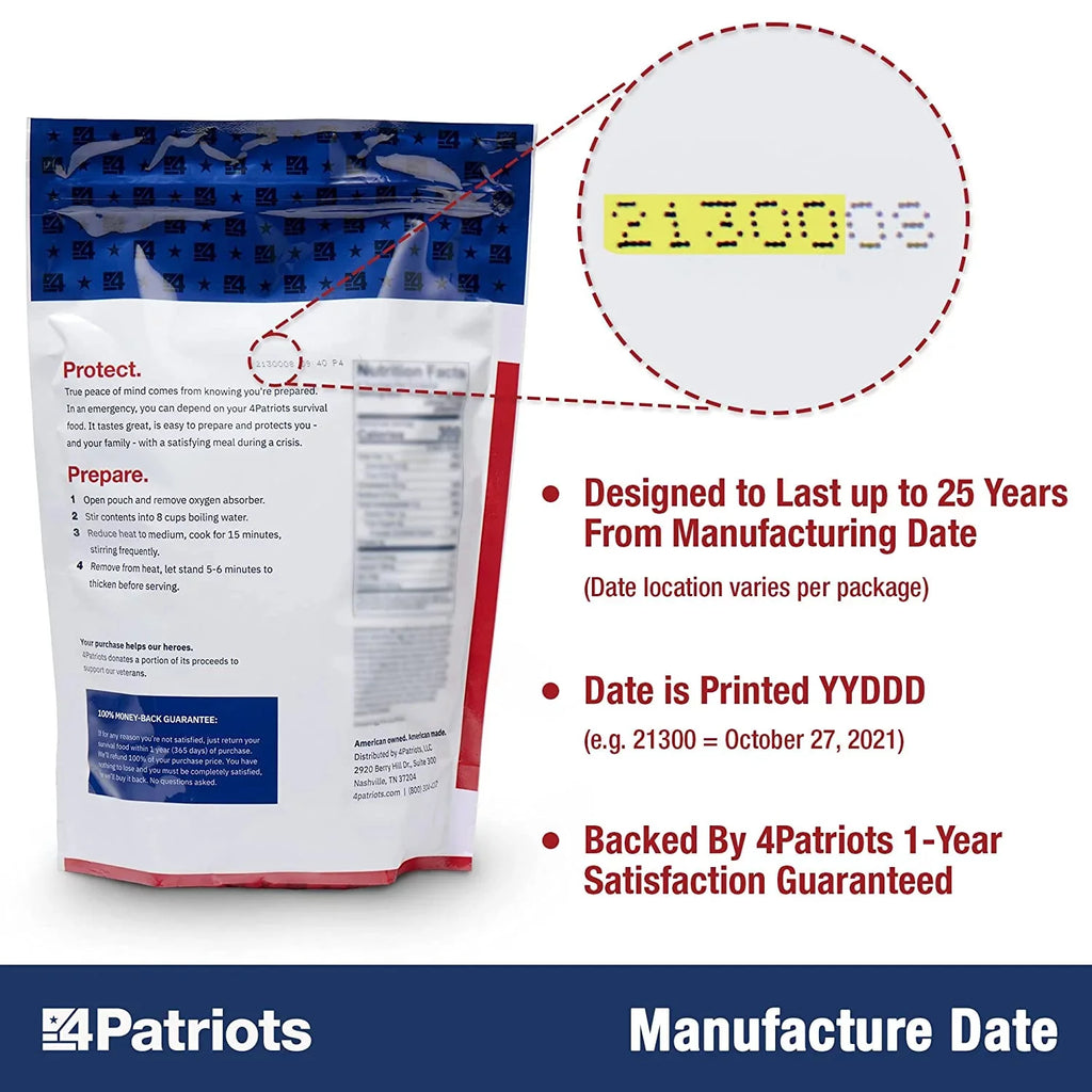 16 Servings Freeze Dried Emergency Food Supply D17432