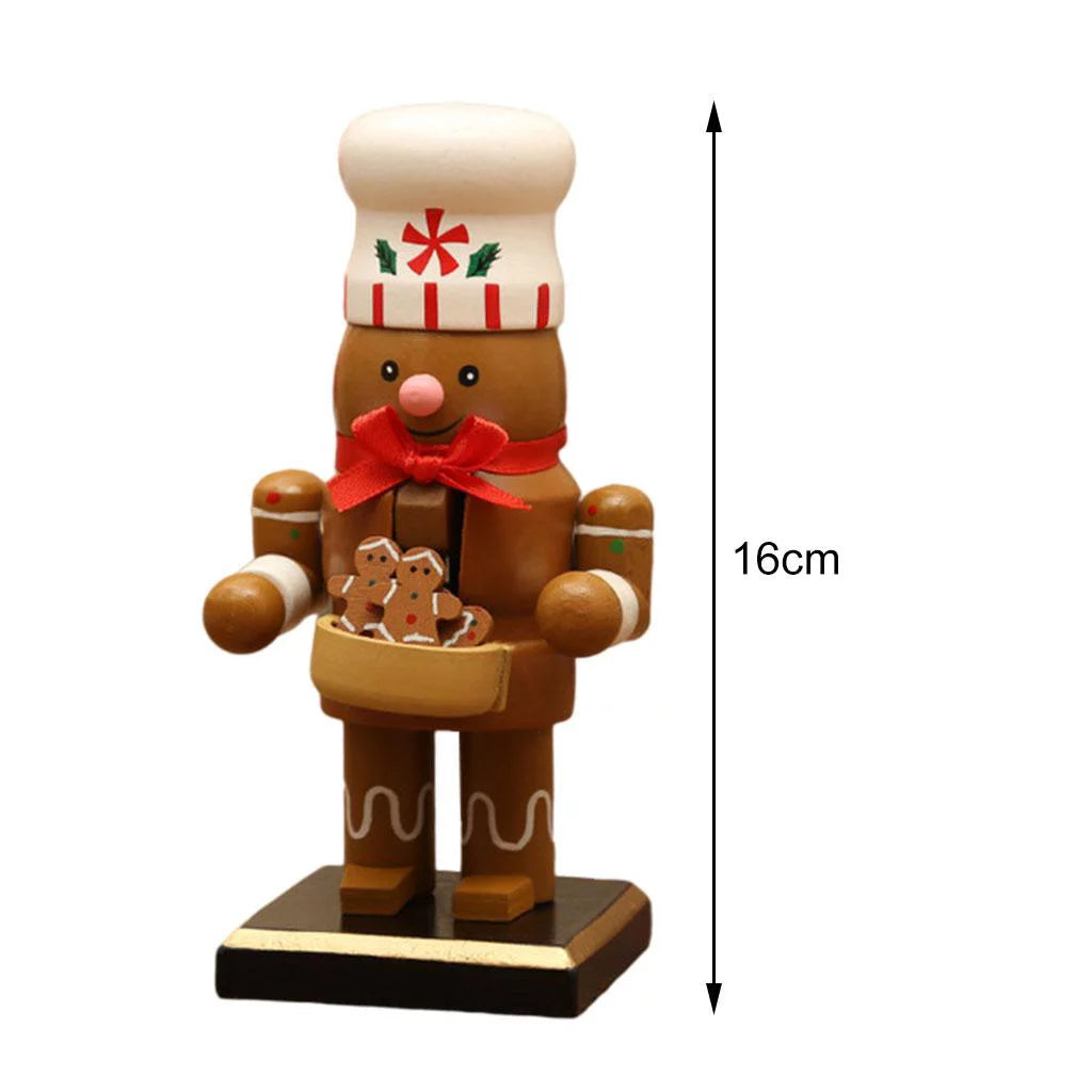 16cm Nutcracker Puppet Gingerbread Man Decor X438