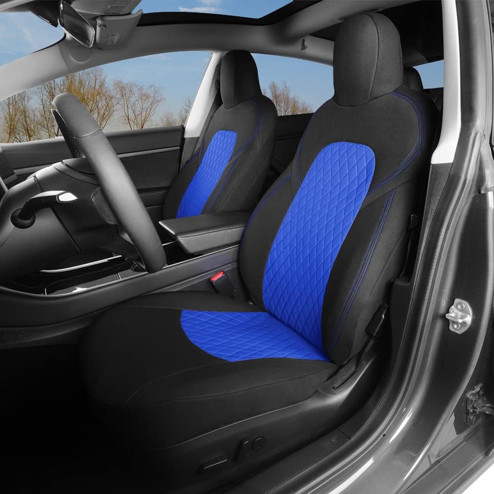 Gray and Black Car Seat Covers Set Q53574