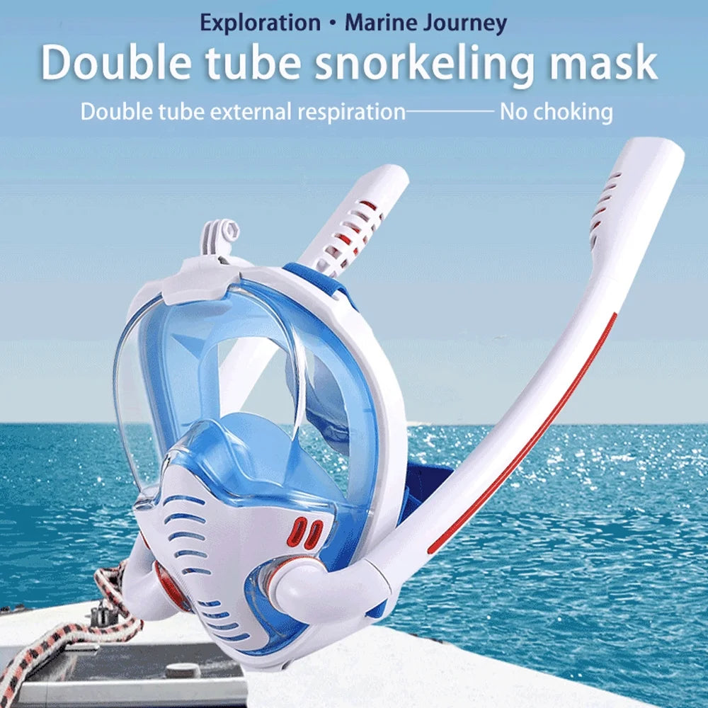 Snorkeling Double Tube Silicone Diving Goggles M21133