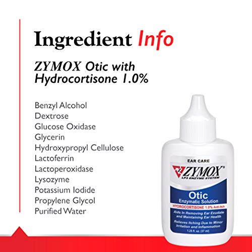 1.25oz Otic Enzymatic Solution with 1% Hydrocortisone D543