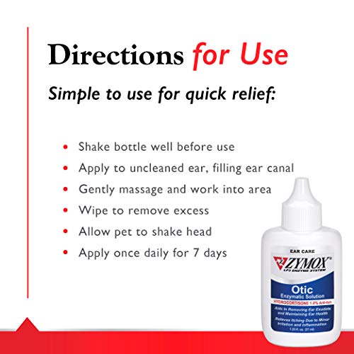 1.25oz Otic Enzymatic Solution with 1% Hydrocortisone D543