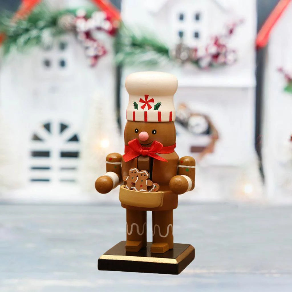 16cm Nutcracker Puppet Gingerbread Man Decor X438