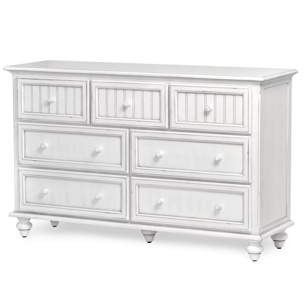 White 7 Drawer Wood Dresser C841756