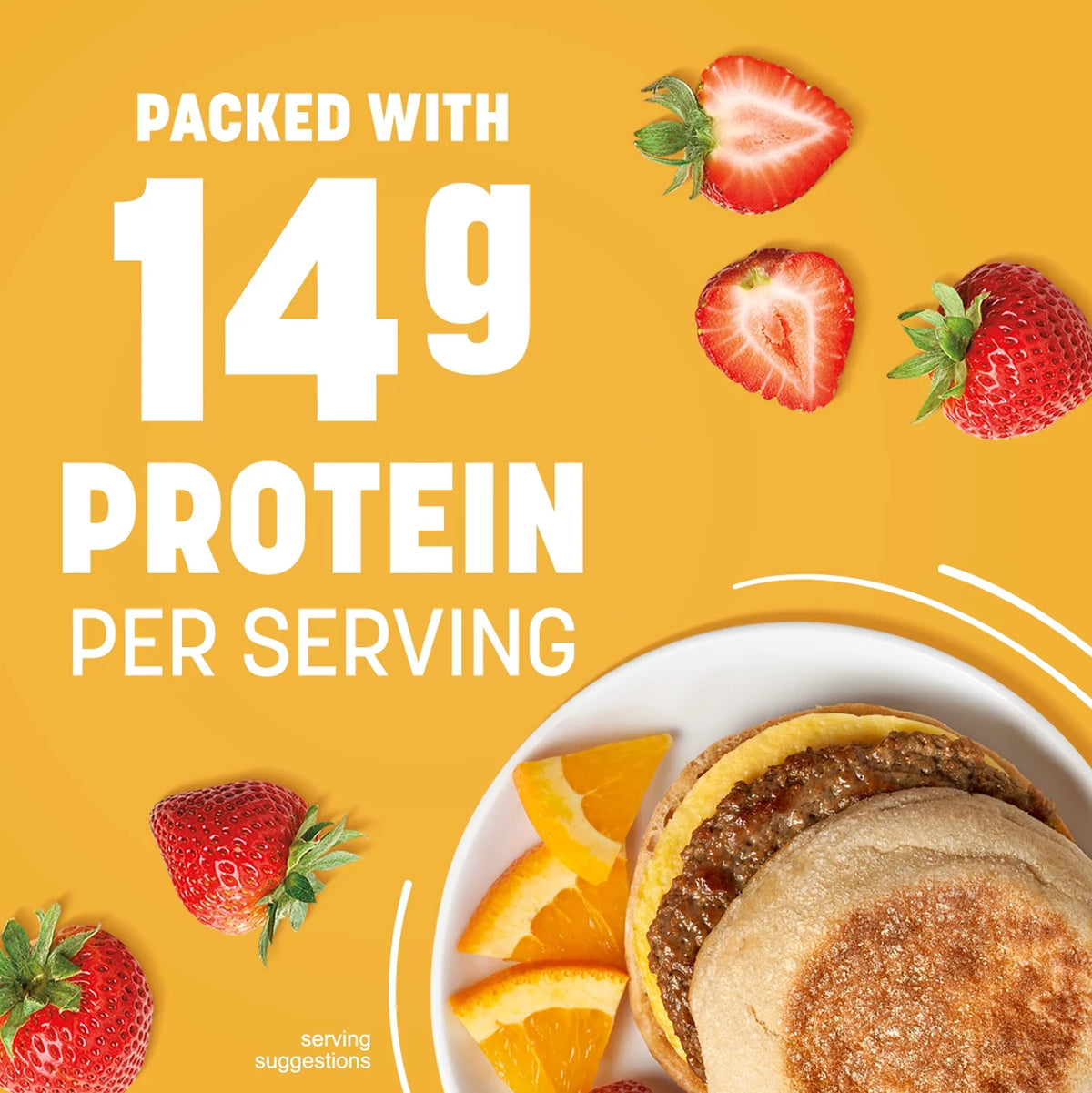 18 Count Turkey Sausage & Egg Muffin Frozen Breakfast Sandwiches A4467