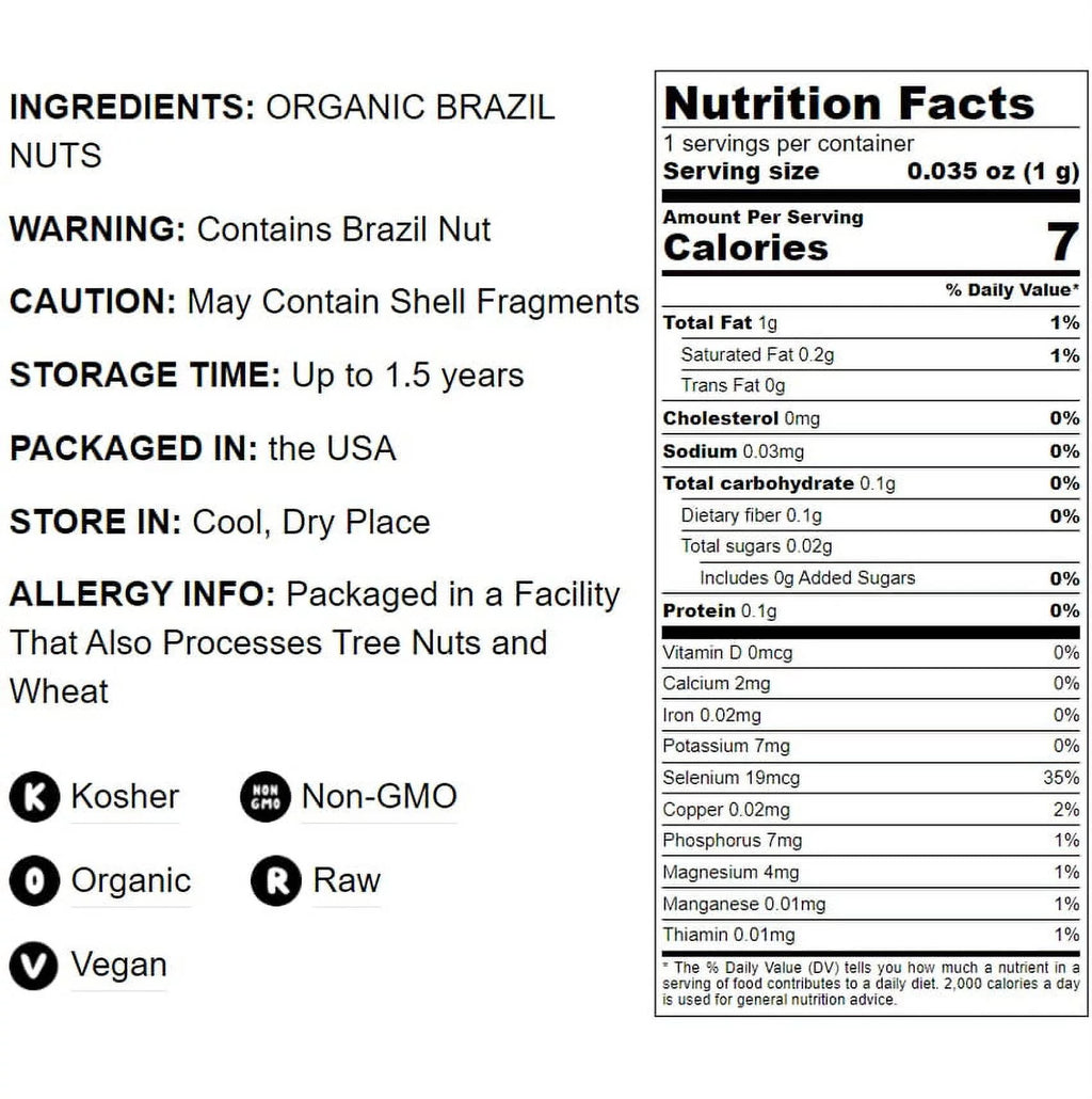 Organic Brazil Nuts, 12 Pounds J347856