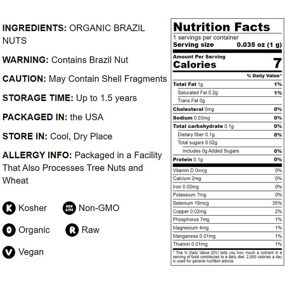 Organic Brazil Nuts, 12 Pounds J347856