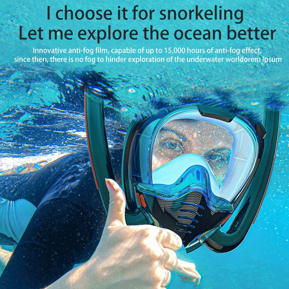 Snorkeling Double Tube Silicone Diving Goggles M21133