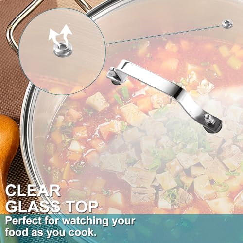 10 Inch Tempered Glass Lid with Stainless Steel Handle H604145