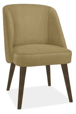 Modern Cora Side Chair in Tatum Moss with Charcoal Legs Green Brown Performance Fabric B782262