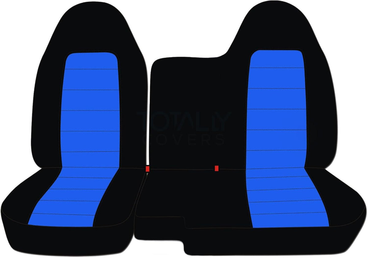 Black and White Two-Tone Truck Seat Covers K80007