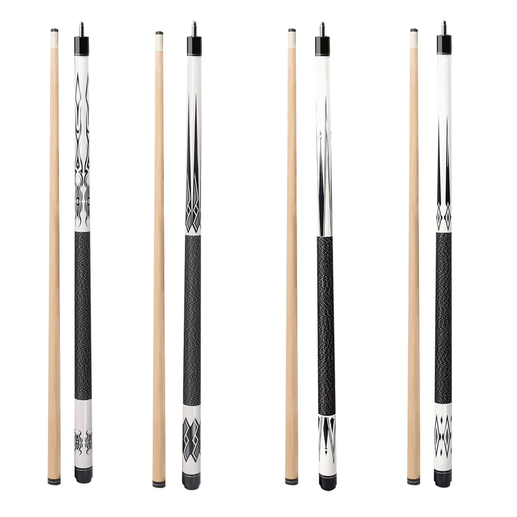 Set of 4 Hardwood Maple Billiard Pool Cue Sticks Y133
