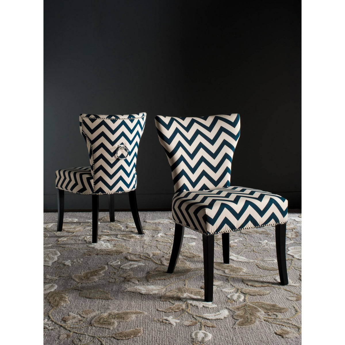 Navy/White Side Chair (Set of 2) S12609