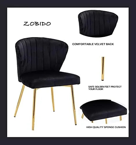 Velvet Accent Chair with Golden Metal Legs G323