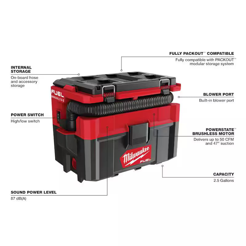 18-Volt Cordless 2.5 Gal. Wet/Dry Vacuum with Battery and Charger Z73799