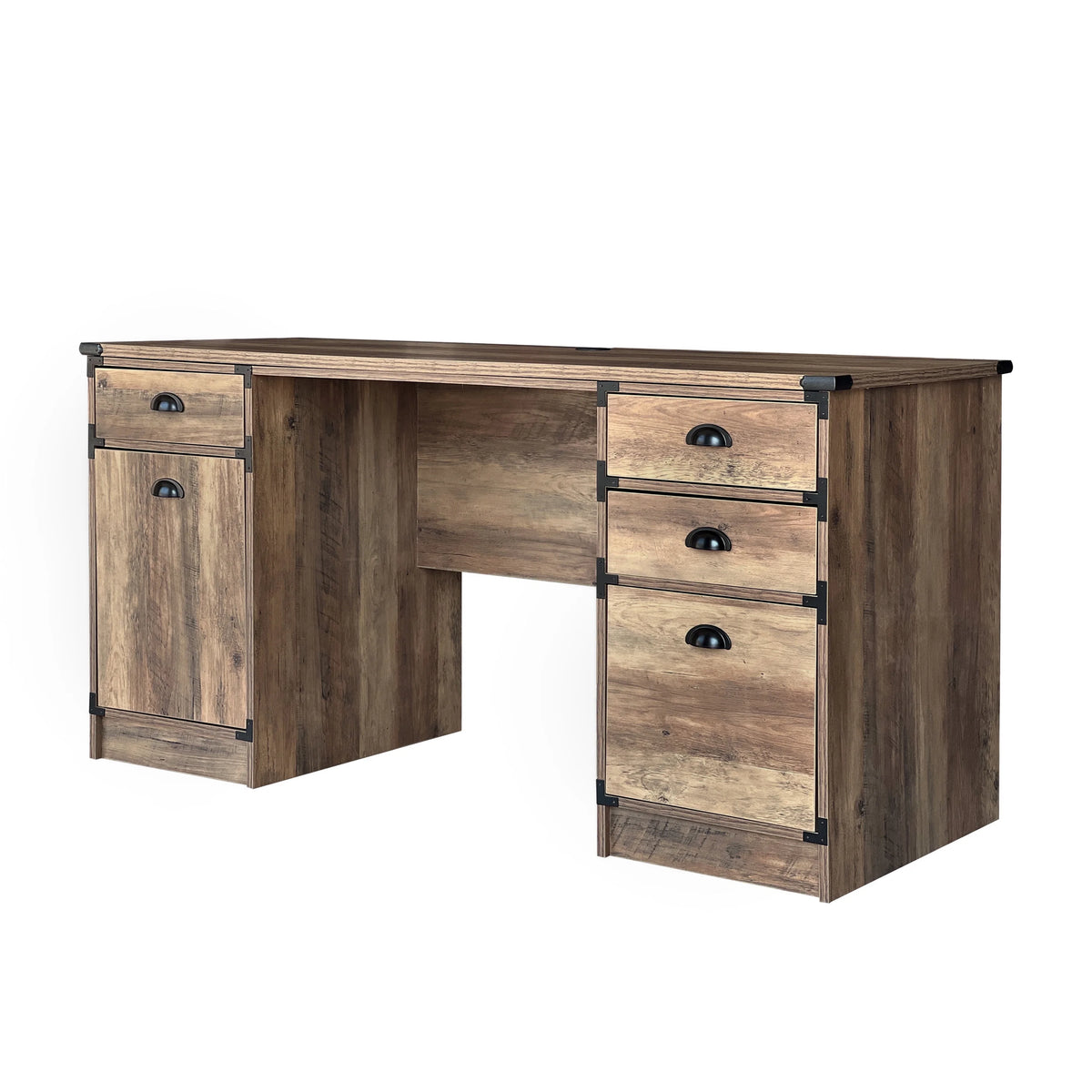 Oak Particle Board and Wood Desk B111866