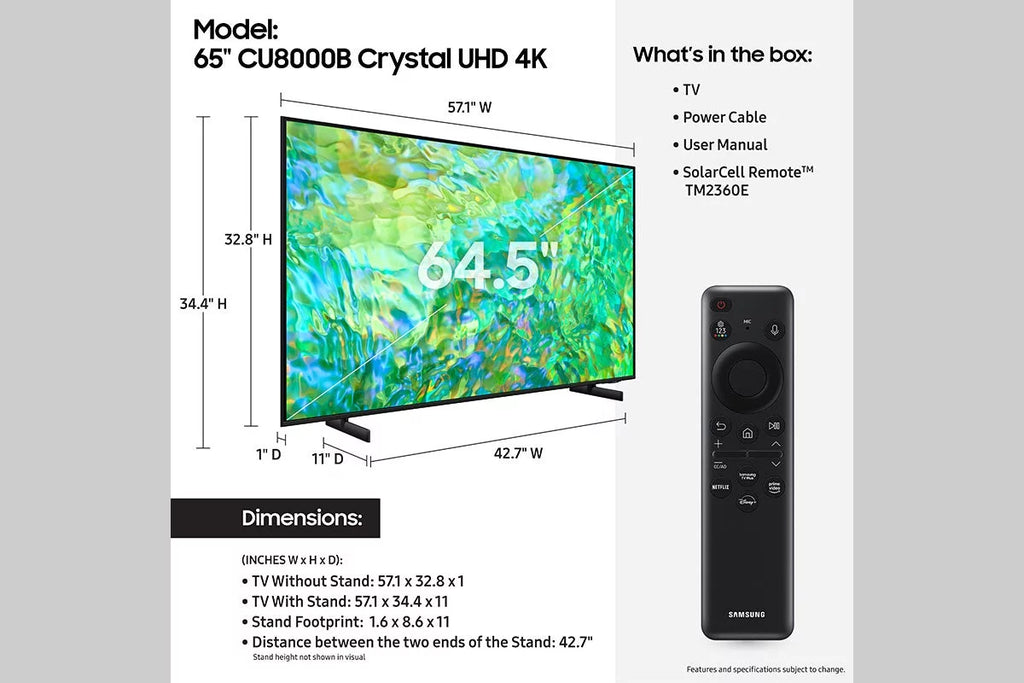 65 Class Crystal UHD 4K Smart Television E3856