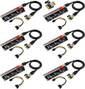 Black PCI-E 1X to 16X Riser Card with 24in USB 3.0 Extension Cable & 6PIN SATA Power Cable (6 Pieces) V753377