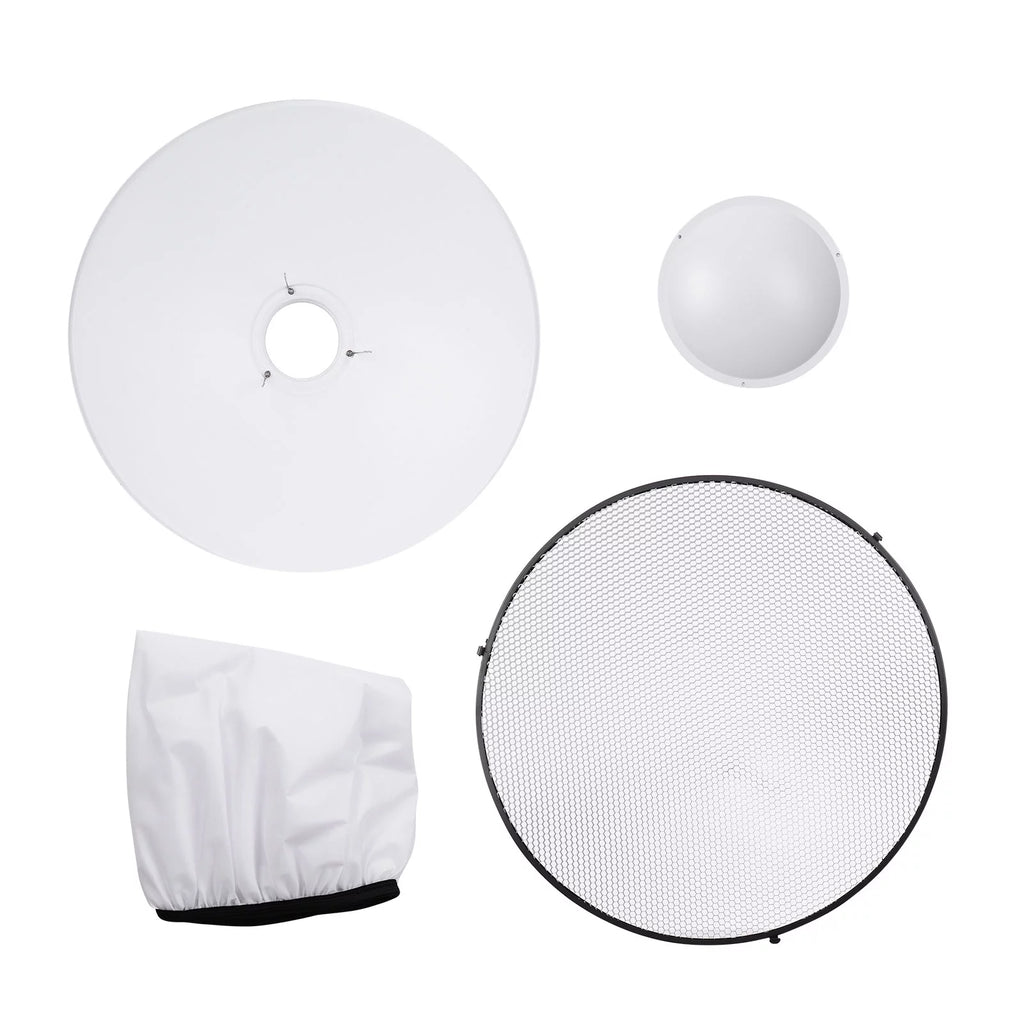22 Inch Beauty Dish Reflector Diffuser with Honeycomb Soft Cloth O32831