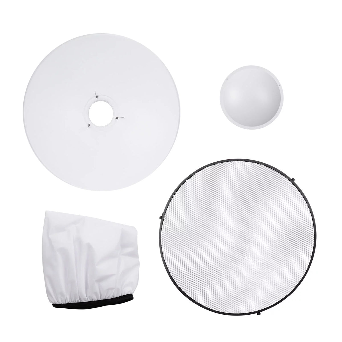 22 Inch Beauty Dish Reflector Diffuser with Honeycomb Soft Cloth O32831