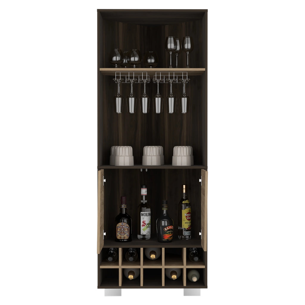 Corner Bar Cabinet Dark Oak Pine B444
