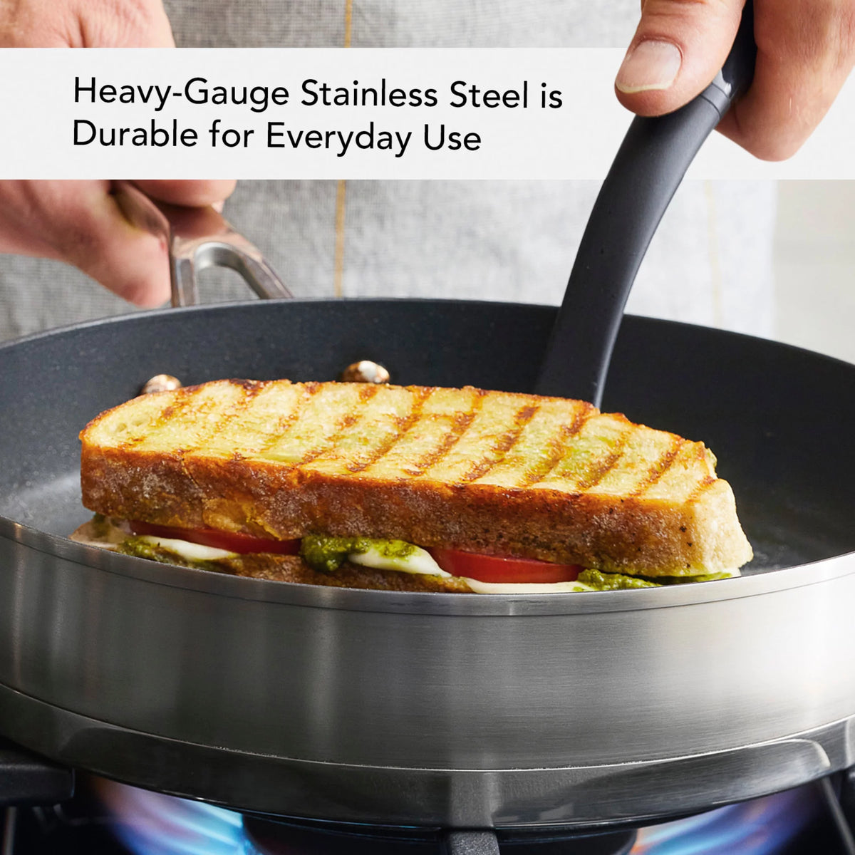 Stainless Steel Nonstick Induction Grill Pan S5037