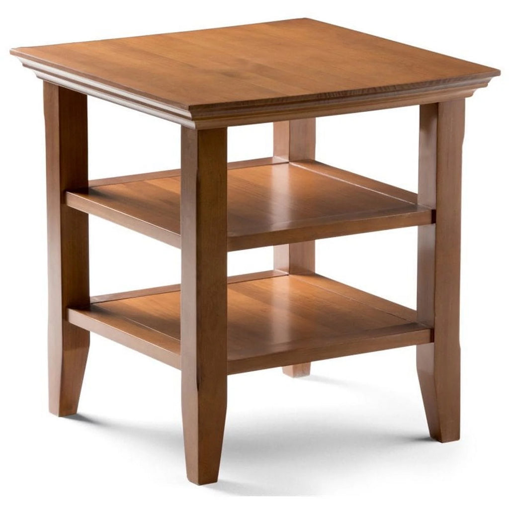 Wood 19" Square End Table in Light Golden Brown H443010
