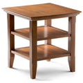 Wood 19" Square End Table in Light Golden Brown H443010