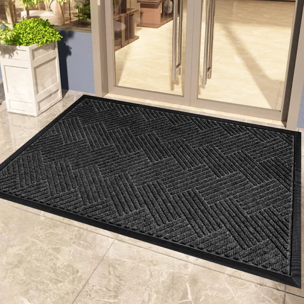 24''x35.4'' Gray Rubber Backing Doormat S243