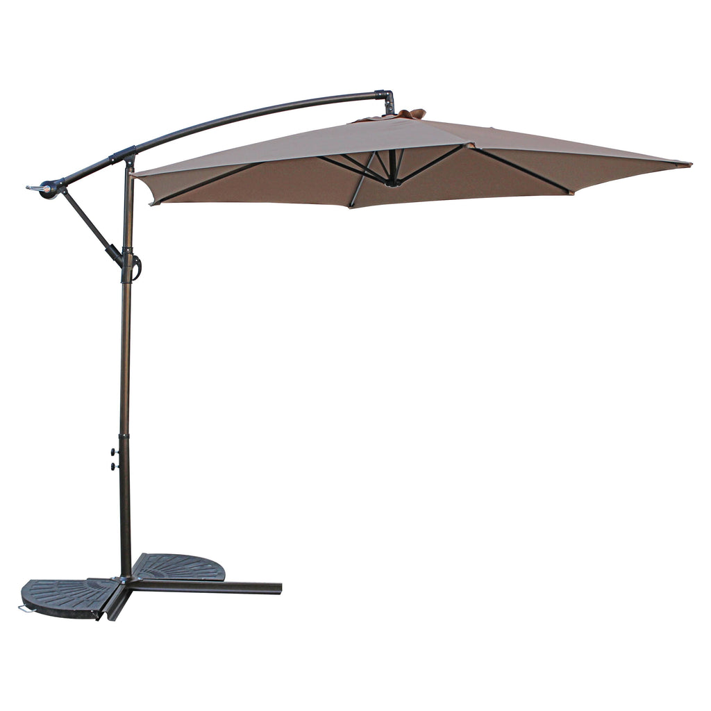 10 Foot Cantilever Crank Umbrella - Khaki S4681