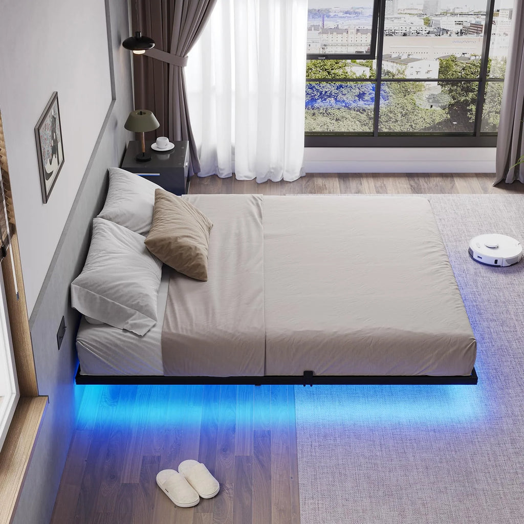 Queen Bed Frame with LED Lights C451948