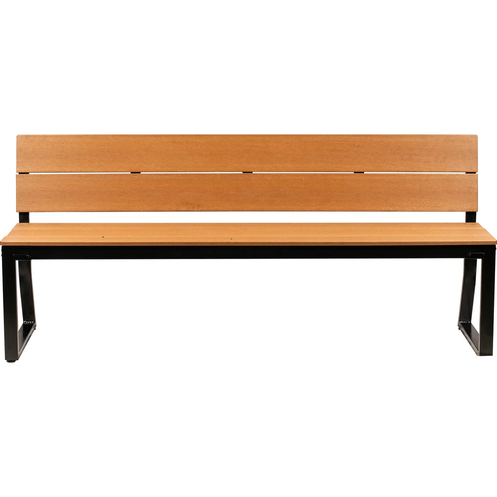 Teak Outdoor Bench with Backrest T666706