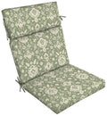 Green Damask Rectangle Outdoor Chair Cushion T64636