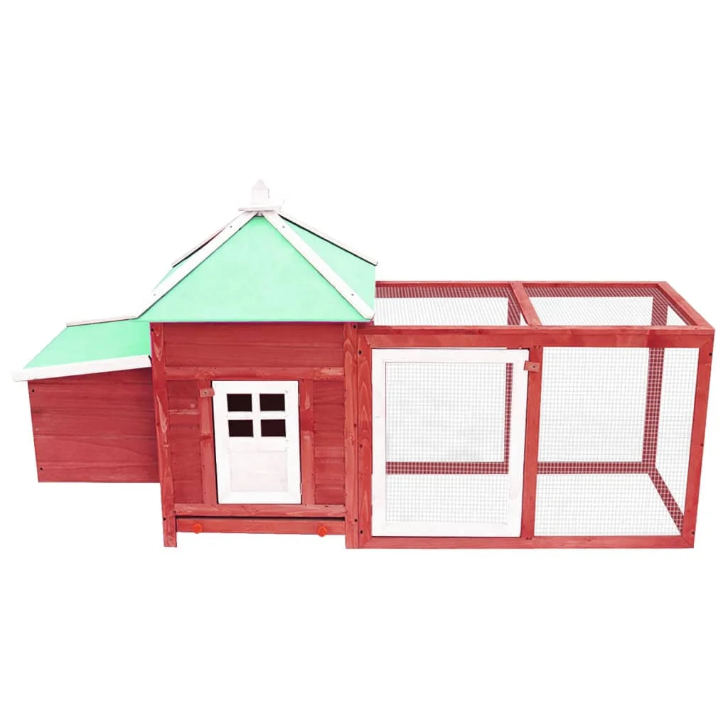 Gray Solid Firwood Chicken Coop with Nest Box L881