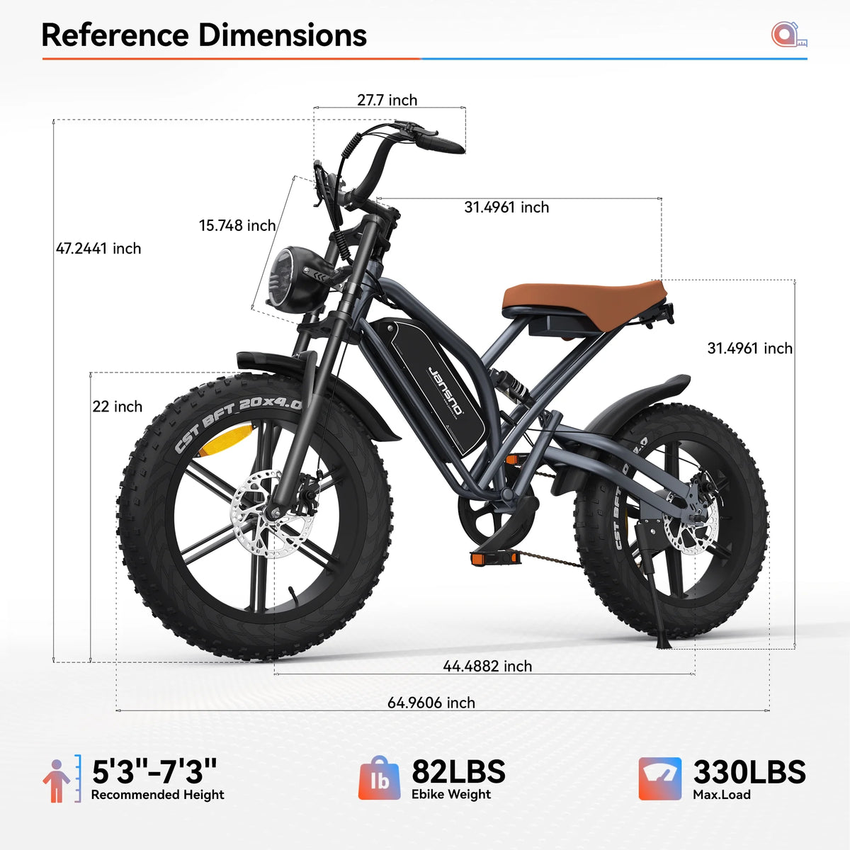 20" Fat Tire 7 Speed Electric Bike N921059