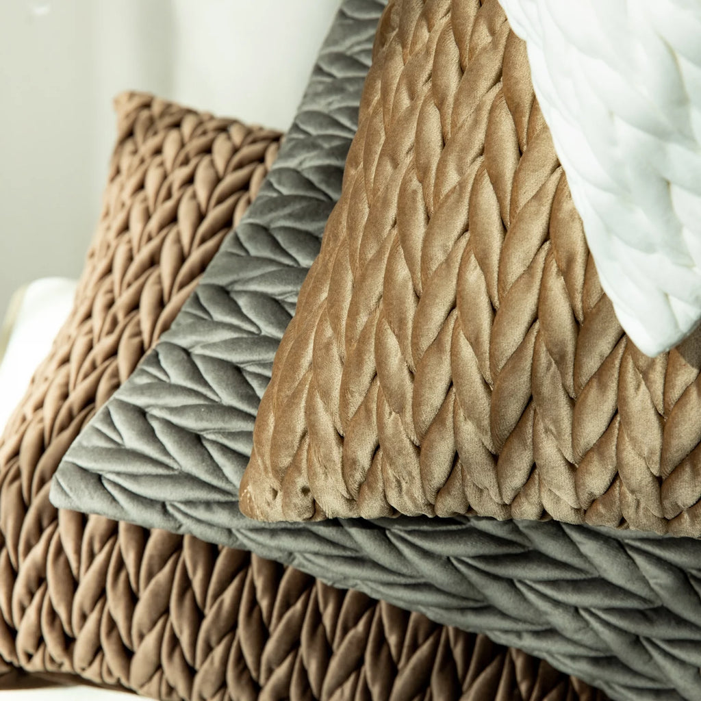 Off-White Polyester Throw Pillow, 2 Count E378