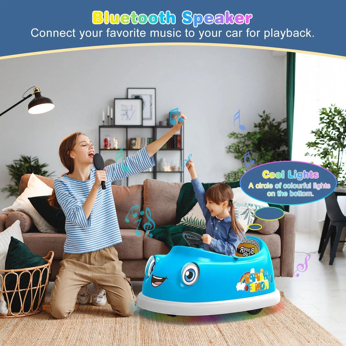 Blue 12V Electric Bumper Car for Kids A4027