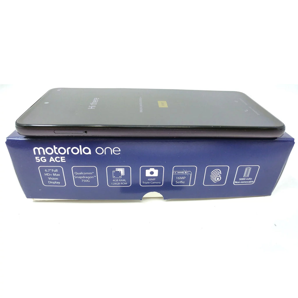 Motorola Moto One 5G Ace 64GB GSM Unlocked Cell Phone Volcanic Gray I914434