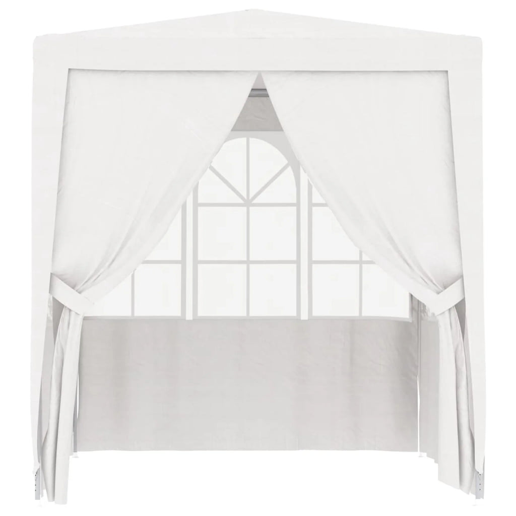 White Party Tent with Side Walls 6.6'x6.6' A80445
