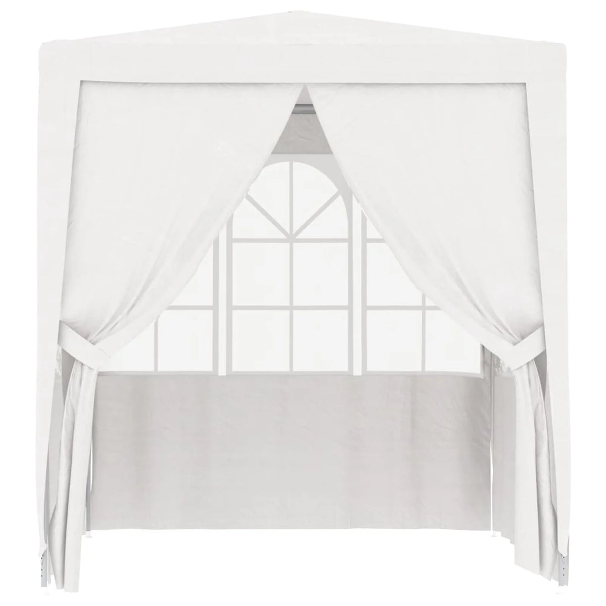 White Party Tent with Side Walls 6.6'x6.6' A80445