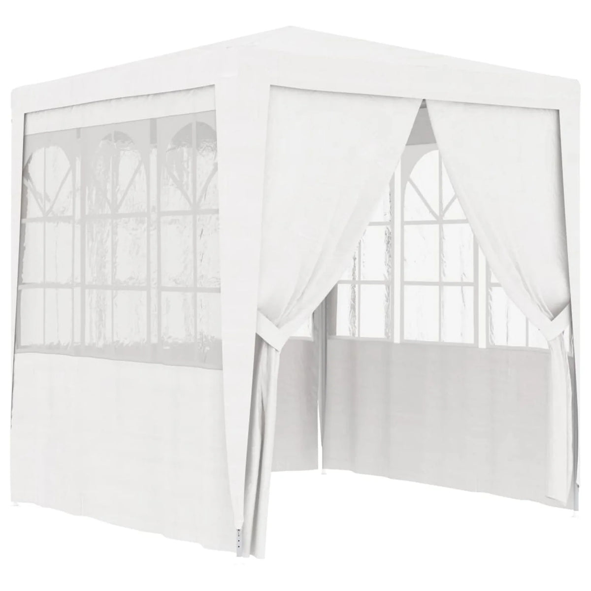 White Party Tent with Side Walls 6.6'x6.6' A80445
