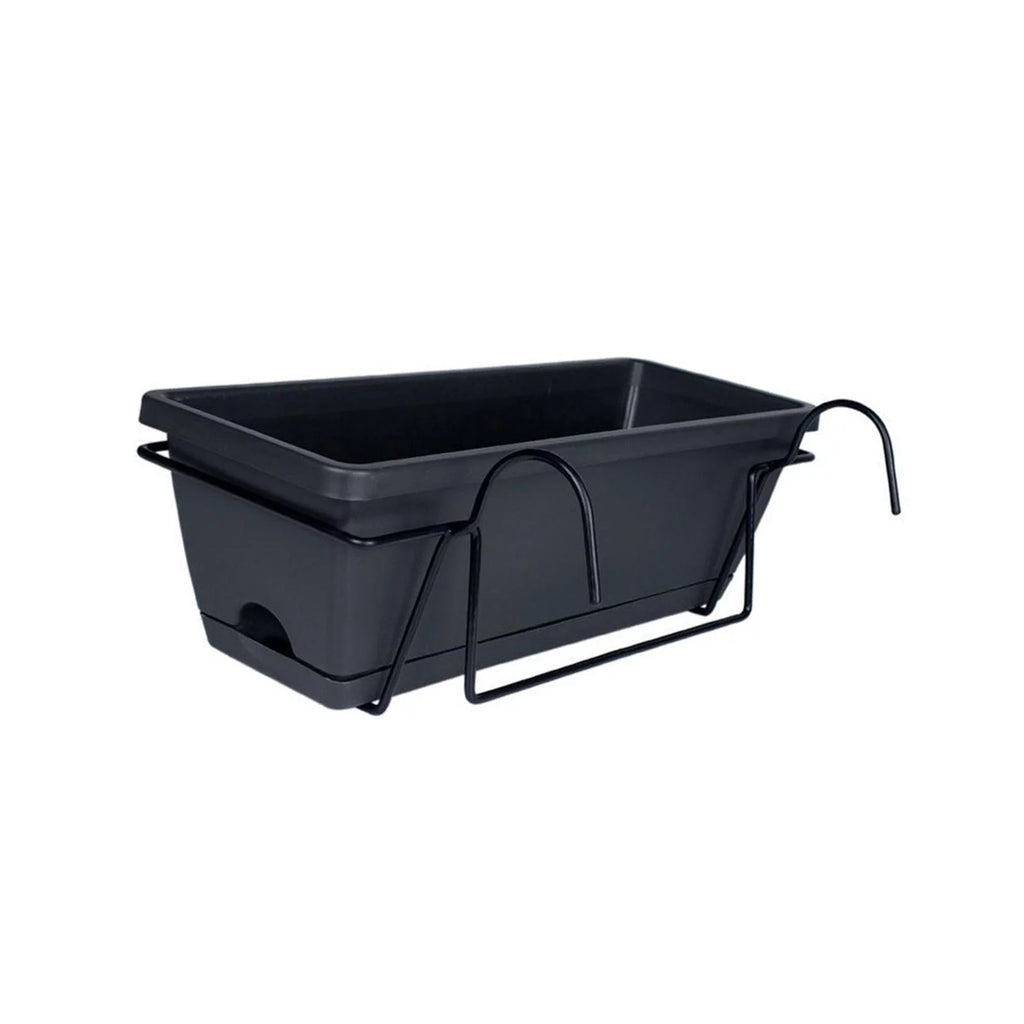 Balcony Railing Hanging Planter Grey E7940