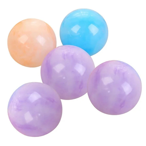 25PCS Marbleized Bouncy Balls, 8.7 Inch Inflatable Sensory Balls J7488