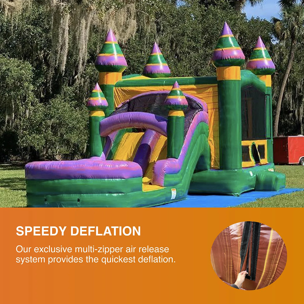 Inflatable Bounce House with Dual Water Slides and Pool D5895