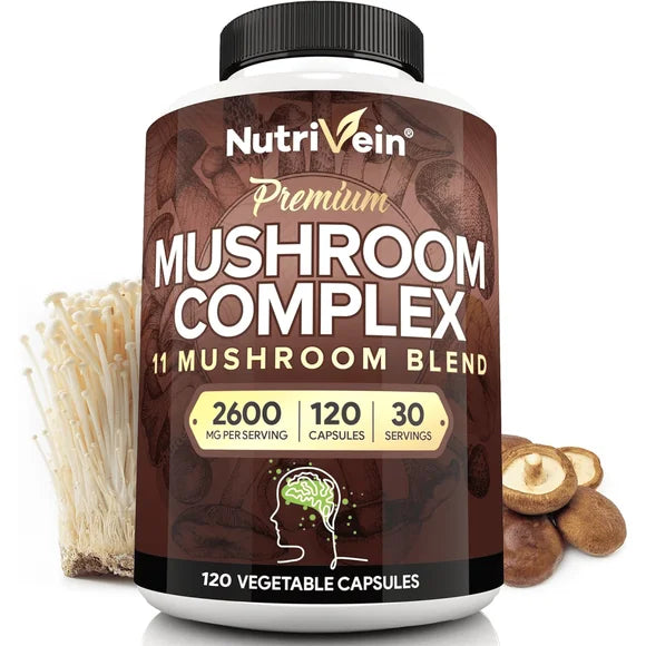 2600mg 120 Capsules 11 Organic Mushrooms Supplement H309